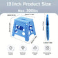 Portable Folding Plastic Stool Lightweight Collapsible Chair for Outdoor Travel - Blue