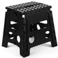 Portable Folding Plastic Stool Lightweight Collapsible Chair for Outdoor Travel - Blue