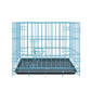 Metal Dog Crate Pet Cage with Divider for Puppies Cats Kennel Indoor Pet House - Large-Blue