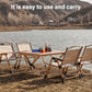 Outdoor Folding Chair Portable Camping Seat Compact Foldable Chair for Picnic - Khaki
