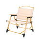 Outdoor Folding Chair Portable Camping Seat Compact Foldable Chair for Picnic - Khaki