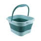 Folding Foot Spa Pedicure Bath Massage Tub Bucket Feet Basin Therapy Luxury - Blue