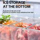 Outdoor Picnic Ice Box Split Salad Plate Fresh-keeping Food Storage Container