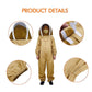 Full Beekeeping Suit Bee Suit Heavy Duty Leather Ventilated Keeping Gloves - L （with Gloves）