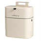 Wall Mounted Hanging Waste Bin with Lid Household Cabinet Trash Can Cream White