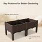 Garden Vegetable Planting Box Durable Sturdy for Patio Balcony Outdoor Growing