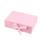 Elegant Ribbon Flip Folding Gift Boxes Multiple Colors High-Quality Cardboard - Black