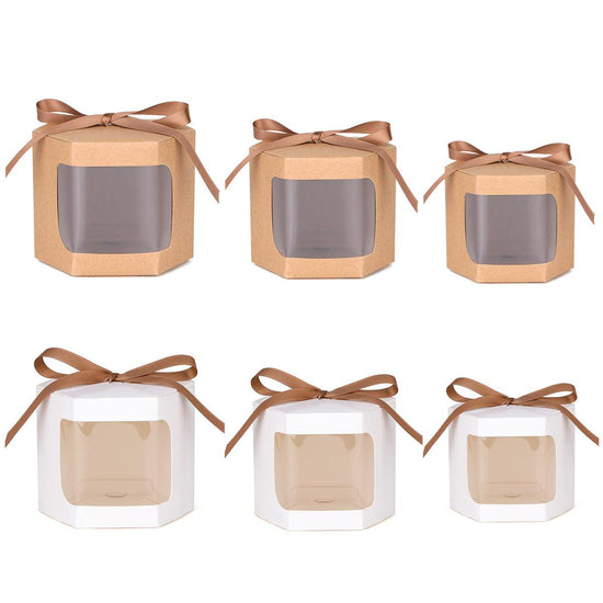 20PCS Small Gift Box Candy Storage Box Party Favor Treat Packaging Recyclable - Kraft-L