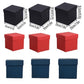 Square Gift Boxes 8pcs Empty Packaging Boxes for Favour Party Wedding Storage - Black-12x12cm