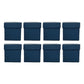 Square Gift Boxes 8pcs Empty Packaging Boxes for Favour Party Wedding Storage - Black-12x12cm