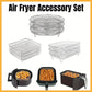 Air Fryer Grill Rack Multi Layer Removable Shelf Mesh Rack for Cooking BBQ - Round