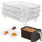 Air Fryer Grill Rack Multi Layer Removable Shelf Mesh Rack for Cooking BBQ - Round