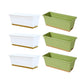 Plastic Flower Pot Set 6PCS Rectangular Planter Box Balcony Garden Vegetable Pot