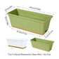 Plastic Flower Pot Set 6PCS Rectangular Planter Box Balcony Garden Vegetable Pot
