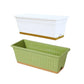 Plastic Flower Pot Set 6PCS Rectangular Planter Box Balcony Garden Vegetable Pot