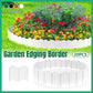 20PCS Garden Edging Fence Decorative Plastic Lawn Border Panels Landscaping - Black