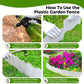 20PCS Garden Edging Fence Decorative Plastic Lawn Border Panels Landscaping - Black