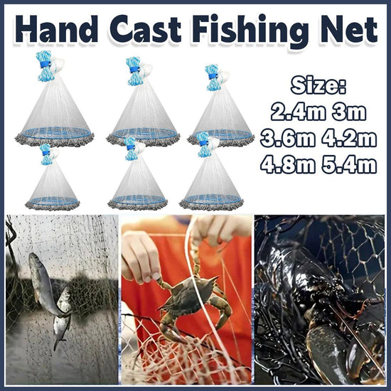 Frisbee Hand Casting Fishing Net Easy Throw Bait Net Swinging Tackle Gear - 480cm