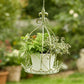 Iron Hanging Vintage Distressed Flower Basket for Garden Wall Patio Plant Use