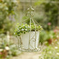Iron Hanging Vintage Distressed Flower Basket for Garden Wall Patio Plant Use