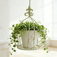 Iron Hanging Vintage Distressed Flower Basket for Garden Wall Patio Plant Use