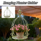 Iron Hanging Vintage Distressed Flower Basket for Garden Wall Patio Plant Use