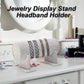 Jewelry Display Stand Headband Holder Organizer Chains Velvet Storage Rack - Grey