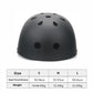 Black Bike Skate Helmet with Adjustable Fit Lightweight Protective Design 3 Sizes - L