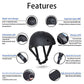 Black Bike Skate Helmet with Adjustable Fit Lightweight Protective Design 3 Sizes - M