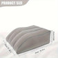 Inflatable PVC Leg Pillow Wedge Triangle Foot Cushion Flocking - Grey