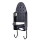 Iron Stand Double Hook Storage Rack Hanging Iron Holder for Home Organisation - Black