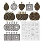 31 Pcs DIY Resin Casting Mould and Pendant Tray Kit for Jewellery Making