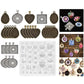 31 Pcs DIY Resin Casting Mould and Pendant Tray Kit for Jewellery Making