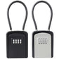 Portable Key Lock Box Hanging Combination Storage Organizer for Home Security - Black