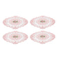 4 Pack Retro Lace Oval Placemats 31x42cm French Crochet Doilies 4 Colors Set - White