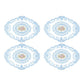 4 Pack Retro Lace Oval Placemats 31x42cm French Crochet Doilies 4 Colors Set - White