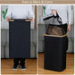 Bathroom Laundry Basket Large Clothes Hamper Dirty Laundry Storage Organizer - Black