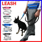 Adjustable Hands Free Dog Leash Lead + Waist Bag Belt Jogging Walking Running - Black+Pink