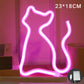 LED Rainbow Neon Light Lamp for Bedside Night Room Wall Home Decoration - Rainbow