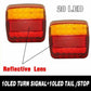 2X Square 26 Led Trailer Tail Lights Stop Brake Reverse Indicator Taillight Lamp
