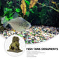 Resin Guardian Lion Statue Ornament Aquarium Decor Fish Tank Desktop Display