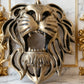 Lion Head Wall Decor Resin Wall Hanging Sculpture Home Living Room
