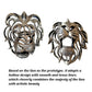 Lion Head Wall Decor Resin Wall Hanging Sculpture Home Living Room