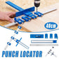 Furniture Carpentry Drill Guide Punch Locator Woodworking Hole Locator Ruler - Blue