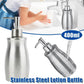 304 Household Stainless Steel Liquid Soap Lotion Shampoo Dispenser Bottle 400ML