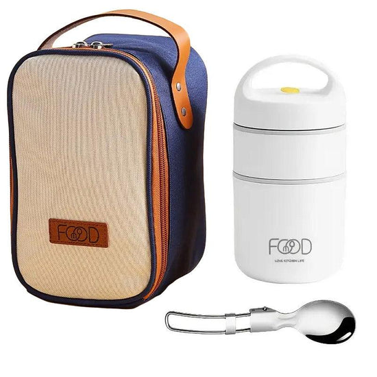 3pcs Insulated Lunch Box Soup Container Portable Breakfast Food Storage Box Set