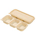 Biodegradable Corn Starch Meal Prep Containers Lids Durable Multi Compartment - C1
