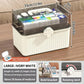 Large Capacity Medicine Cabinet Multi Layer Storage Box for Household First Aid - White