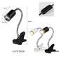 E27 Reptile Heat Lamp UVA UVB Turtle Lizard Heating Light with Clip - 25W Bulb + White Holder