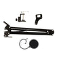 Microphone Suspension Boom Arm Desktop Stand Mic Holder Mount and Pop Filter - Mic Stand with Pop Filter